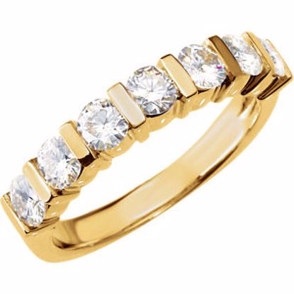 65726:60002:P Charles & Colvard Moissanite® 7-Stone Anniversary Band