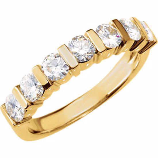 65726:60002:P Charles & Colvard Moissanite® 7-Stone Anniversary Band