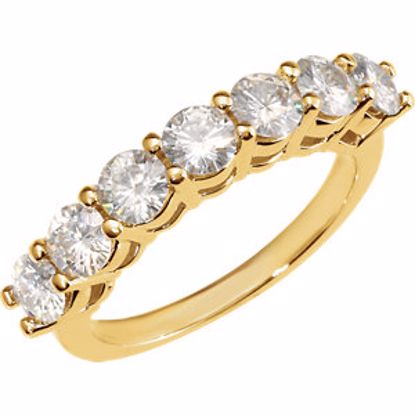 65718:60003:P Charles & Colvard Moissanite® 7-Stone Anniversary Band