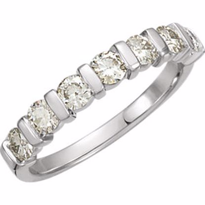 65722:60002:P Charles & Colvard Moissanite® 7-Stone Anniversary Band