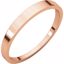 FT6:1990:P 14kt Rose 3mm Flat Tapered Band