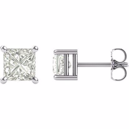 65785:60004:P Charles & Colvard Moissanite® Friction Back Stud Earrings