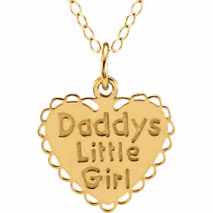 19643:60001:P 14kt Yellow "Daddy's Little Girl" 15" Necklace