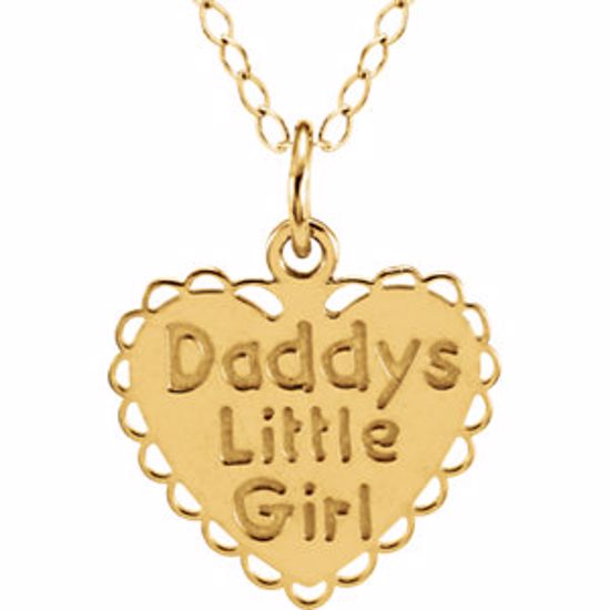 19643:60001:P 14kt Yellow "Daddy's Little Girl" 15" Necklace