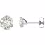 65782:60002:P 14kt White 6mm Round Charles & Colvard Moissanite® Earrings 
