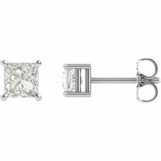 65785:60002:P Charles & Colvard Moissanite® Friction Back Stud Earrings