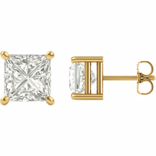 65785:60020:P Charles & Colvard Moissanite® Friction Back Stud Earrings