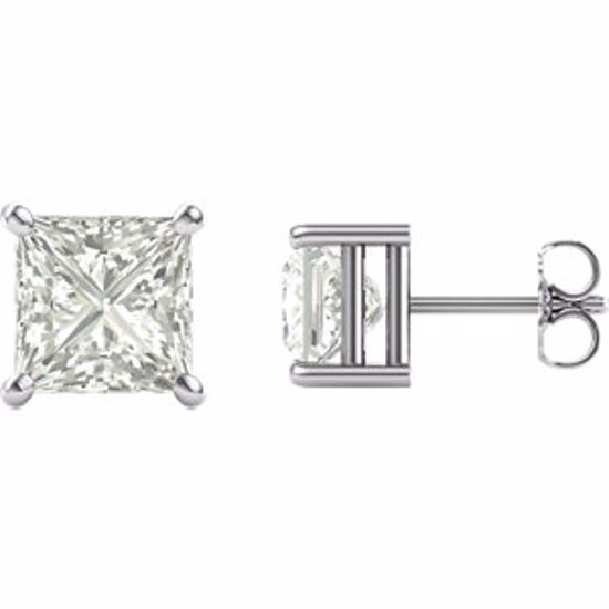 65785:60008:P Charles & Colvard Moissanite® Friction Back Stud Earrings