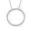 65831:1007:P 14kt White 1 CTW Diamond Circle 18" Necklace