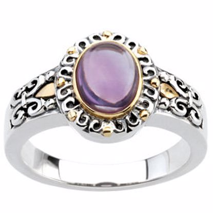 65845:60001:P Amethyst Scroll Design Ring