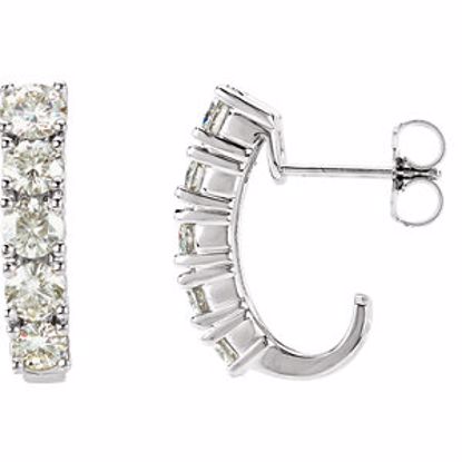 65788:60002:P Forever Classic™ Moissanite J-Hoop Earrings