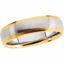 5848:133125:P 14kt White & Yellow 6mm Design Band Size 14.25