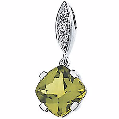 65936:60001:P Genuine Peridot & Diamond Pendant