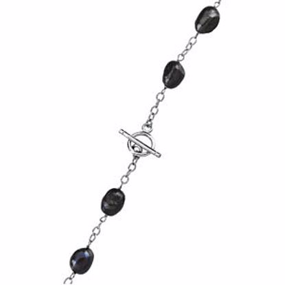 65970:60003:P Sterling Silver Black Freshwater Cultured Baroque Pearl 20" Necklace