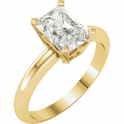 63242:289667:P 14kt Yellow 8x6mm Emerald Forever Classic™ Moissanite Engagement Ring