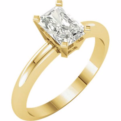 63242:289665:P 14kt Yellow 7x5mm Emerald Forever Classic™ Moissanite Engagement Ring