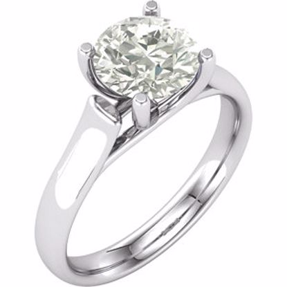 64609:60004:P 14kt White 7.5mm Round Forever Classic™ Moissanite 
Engagement Ring