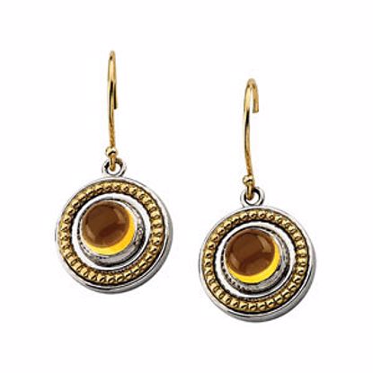 65984:60001:P Sterling Silver & 14kt Yellow Citrine Earrings 