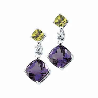 66084:60001:P Multi-Gemstone & Diamond Earrings