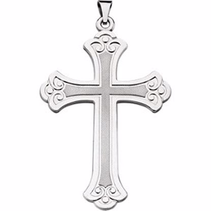 R16111:1005:P Sterling Silver 26x18mm Fancy Cross pendant without Packaging