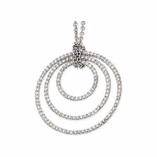 66053:60001:P Concentric Circles Diamond Necklace