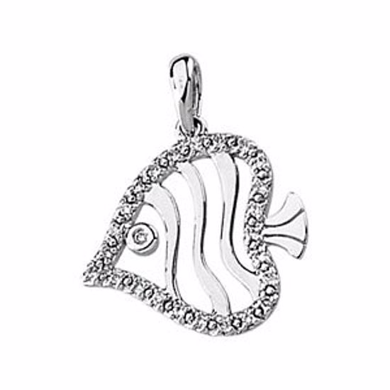 66060:60001:P Diamond Fish Pendant