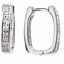 66123:60001:P Sterling Silver Cubic Zirconia Hoop Earrings