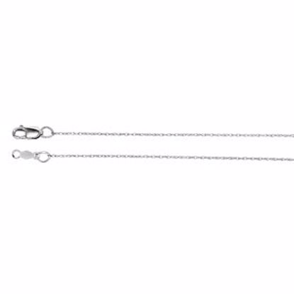 CH467:60002:P 14kt White .75mm Rope 18" Chain