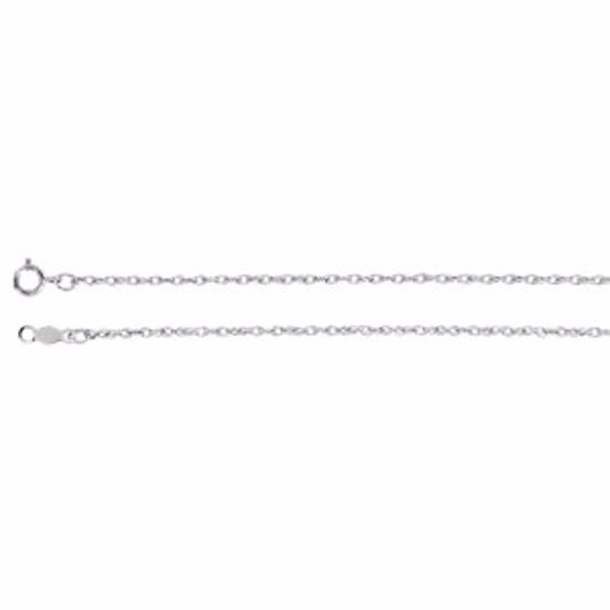 CH472:60001:P 14kt White 1.25mm Rope 16" Chain