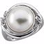 66113:60002:P 14kt White Mabe Pearl & .04 CTW Diamond Ring