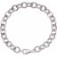 CH864:60005:P Sterling Silver Link 7.5" Chain