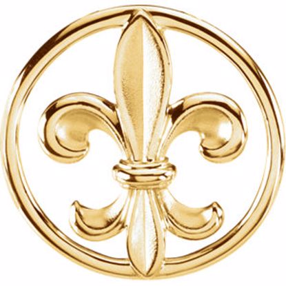 83797:100001:P 14kt Yellow Fleur-de-Lis Pendant