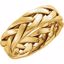 50628:10023:P 14kt Yellow 6.5mm Hand Woven Band Size 8