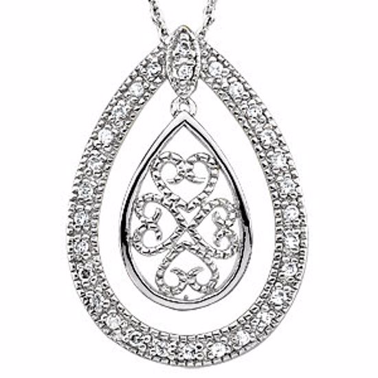 R41691KIT:60001:P Sterling Silver Tears of Joy™ Cubic Zirconia Necklace