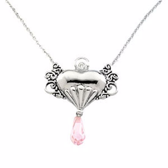 R41712KIT:60001:P Angel of Hope&trade; (Breast Cancer Awareness) Necklace