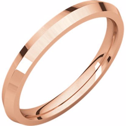 KER7:259534:P 14 K Rose 2.5mm Knife Edge Comfort Fit Band