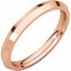 KER7:259534:P 14 K Rose 2.5mm Knife Edge Comfort Fit Band