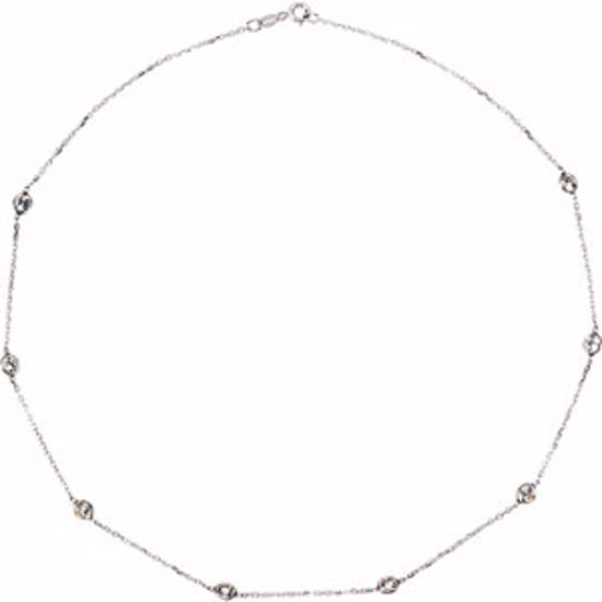 CH191:60002:P Sterling Silver Cubic Zirconia 16" Necklace