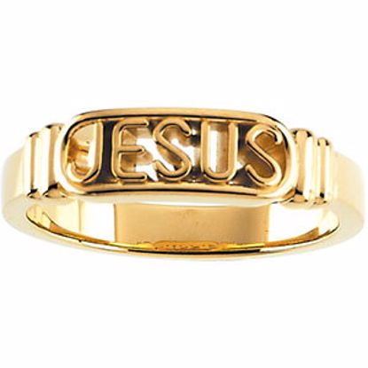 R16611KIT:104333:P 10kt Yellow In The Name of Jesus® Chastity Ring Size 9