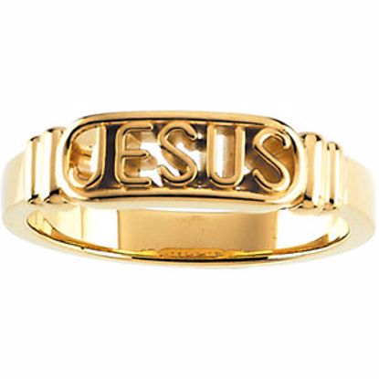 R16611KIT:144086:P 14kt Yellow In The Name of Jesus® Chastity Ring Size 4