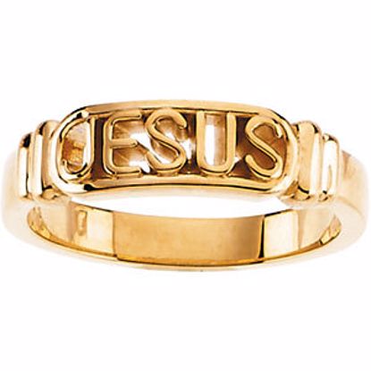 R16611KIT:144088:P 14kt Yellow In The Name of Jesus® Chastity Ring Size 7