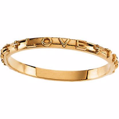 R16616KIT:106031:P 14kt Yellow True Love Chastity Ring with Packaging Size 7