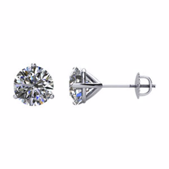 66230:60010:P 14kt White 2 CTW Diamond Threaded Post Earrings