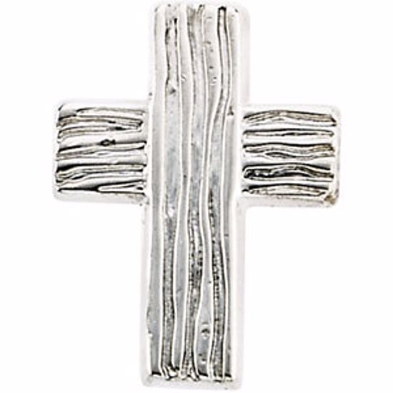 R16737KIT:166051:P Sterling Silver 13x10mm The Rugged Cross® Lapel Pin