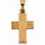 R41030KIT:165347:P 10kt Yellow 13x10mm The Rugged Cross® Pendant