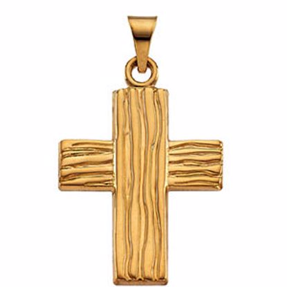 R41030KIT:165624:P 14kt Yellow 23x19mm The Rugged Cross® Pendant