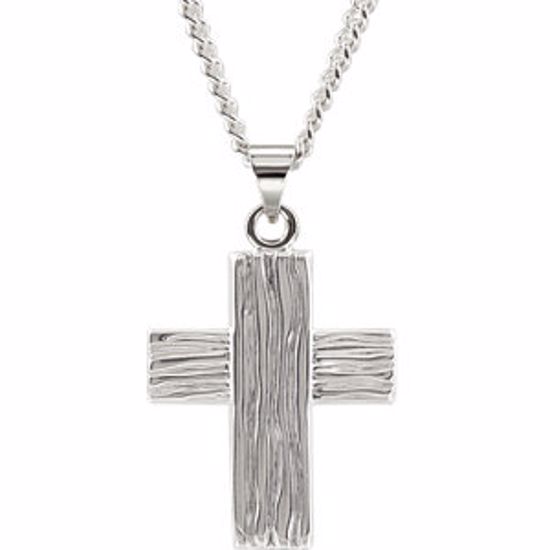 R41030KIT:166044:P Sterling Silver 23x19mm The Rugged Cross® Pendant