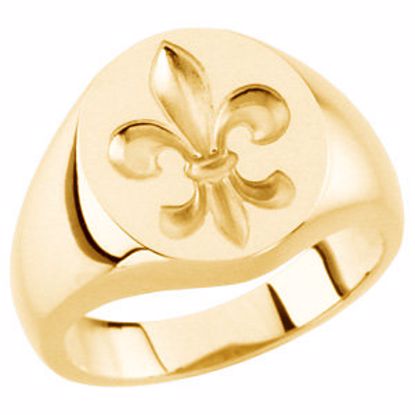 9763:100001:P 14kt Yellow Signet Ring