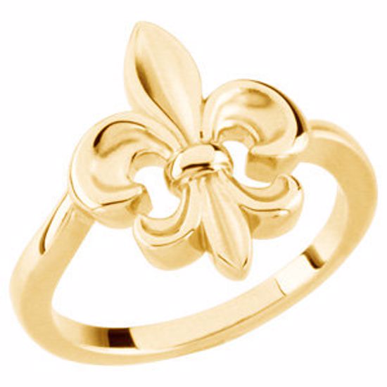 50770:100001:P Fleur-de-lis Ring