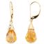66318:60001:P 14kkt Yellow Citrine Briolette Earrings